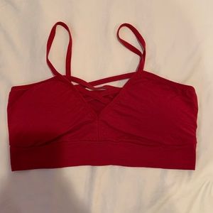 Red Sports Bra Size: L